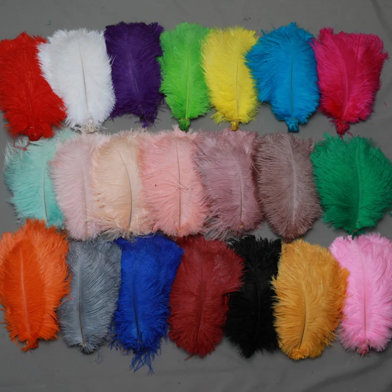 

10PCS Natural White Ostrich Feather 20-25CM Plume for Wedding Crafts Carnival Decoration Table Centerpieces Home Feathers
