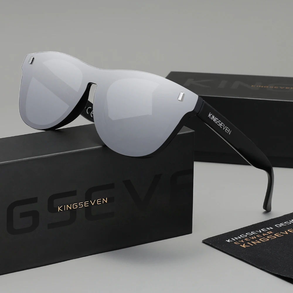KINGSEVEN Markendesign Damenbrille Polarisierte Herren Retro-Sonnenbrille Spiegelgläser