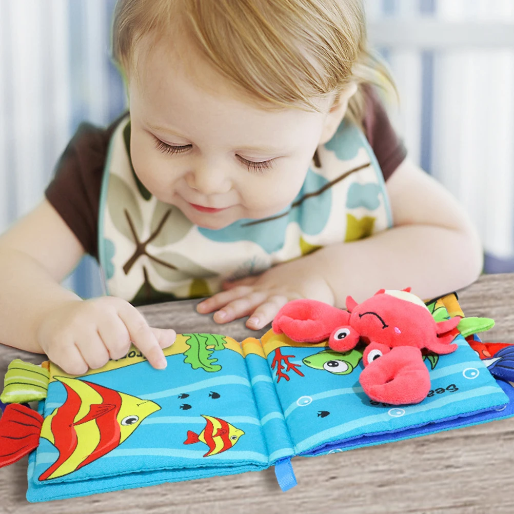 

Early Education Book Fabric Baby Newborn Activity Toy Infant Cloth Soft Photo Travel Books Animals