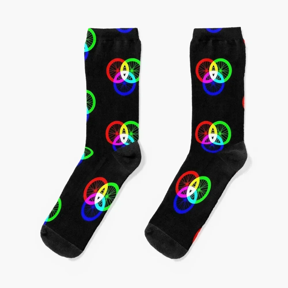 Color Wheel - RGBicycle - Colour Wheel Cycling Socks basketball Soccer Children's shoes Socks Woman Men's