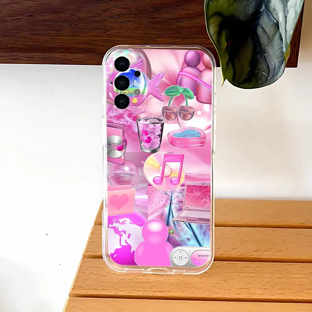 Funda colorida para teléfono Frutiger Aero Art para Samsung S30,S25,S24,S23,S21,S22,S20,S10,5G,FE,lite,PIus, funda Ultra transparente