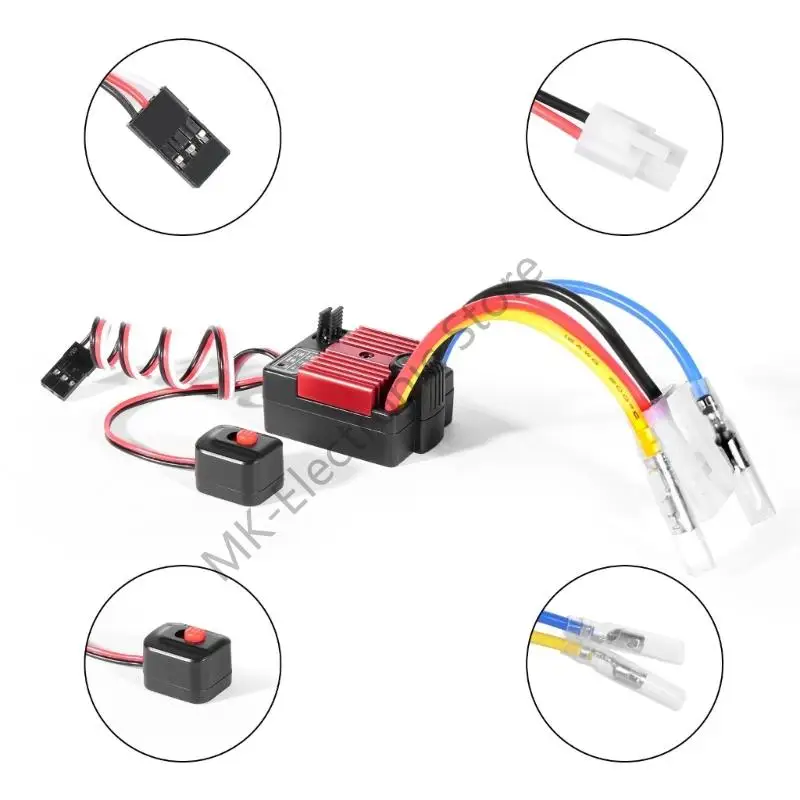 R2LF Industrial 60A gebürsteten Geschwindigkeitsregelungskühlungsdesign unterstützt 540/550 Motoren 2 3S LiPoes Nimh