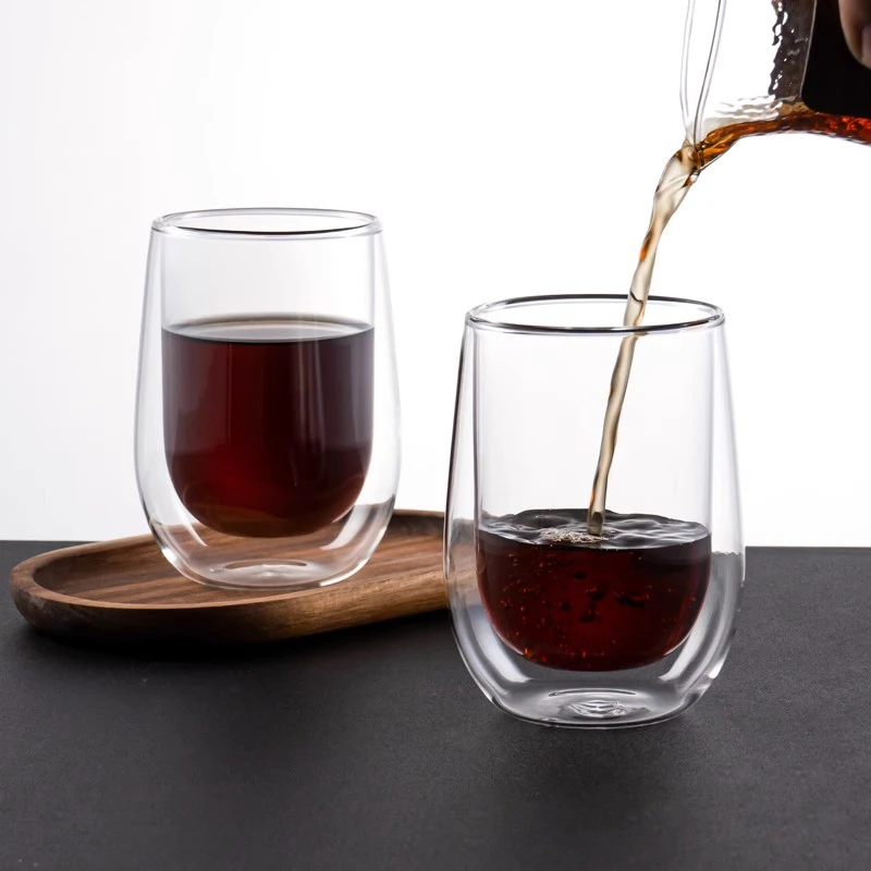 2/4pcs Double Wall Espresso Cups Clear Coffee Shots Cup Double Wall Insulated Espresso Mugs For Hot & Cold Latte Juice Drinkware view 2