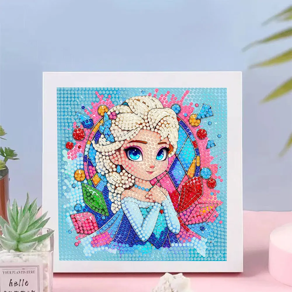 ديزني الماس اللوحة الجديدة 2025 الأميرة إلسا ريبونزيل كامل الماس الفسيفساء الفن 5D DIY عبر عدة خياطة ديكور المنزل مع الإطار #6
