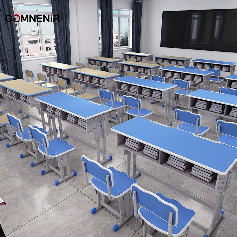 

Adjustable Plastic School Student Desk and Chair Modern Design Style Classroom Workshop Bedroom Use