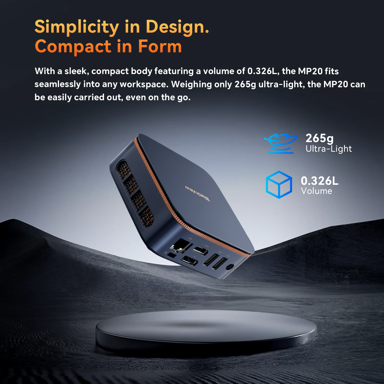 Blackview MP20 NEW Mini PC Windows 11 AMD R3 3300U 16GB(Support Max 32GB) DDR4 512GB SSD 4K UHD 4K UHD Mini Computer
