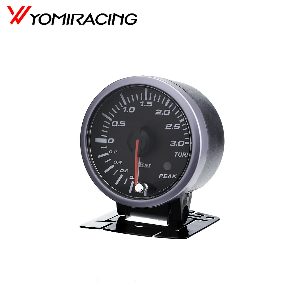 

3 BAR 60mm 2.5'' Boost Turbo Gauge White & Amber Light Dual Led Display With Peak Warning