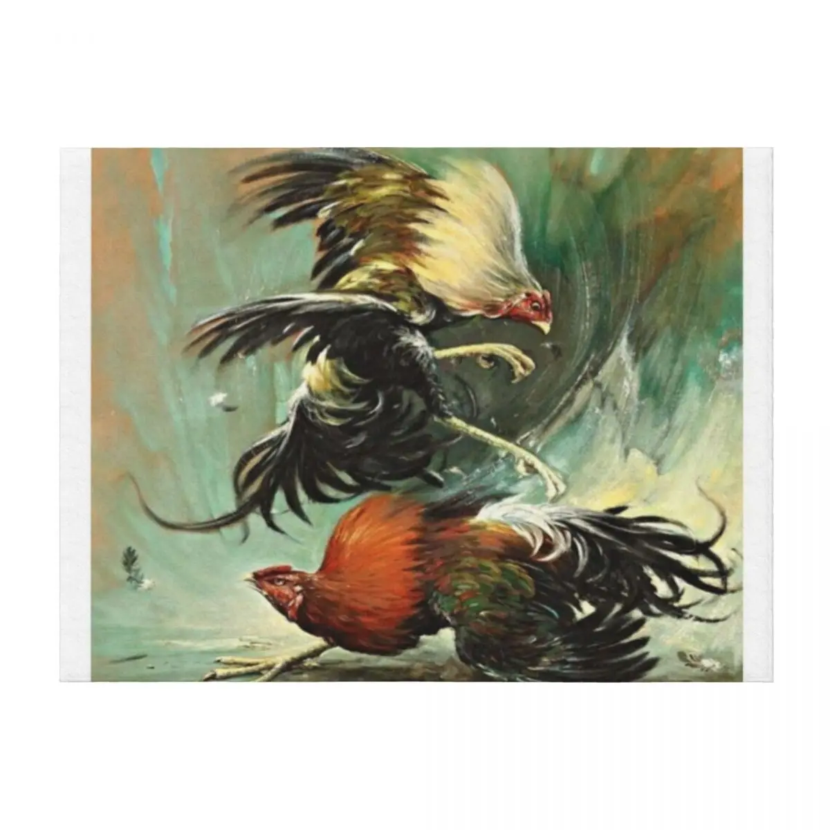 

Pelea de gallos, Rooster Fight, Cock Fight Плед Тонкое покрывало в клетку Зимние кровати декоративные одеяла