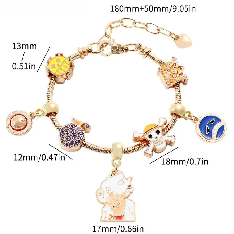 One Piece Monkey·D·Luffy Sanji Anime merchandise personalized creative bracelet couple versatile bracelet Valentine's Day gift view 6