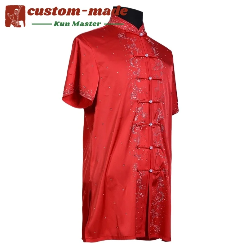 Custom Martial Arts Uniform Kung Fu Suit with Dragon Embroidery Southern Fist Long Fist Reinforced for KungFu Forms Competition