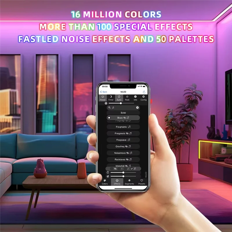 Controller LED intelligente WLED ABDJ-ESP32 Controller striscia RGB Wifi 5-24V con aggiornamento OTA Uscita GPIO16 massima 800 Ics per luci a LED