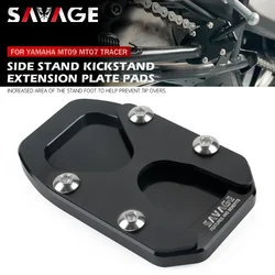 Placa de extensión de soporte lateral para motocicleta, almohadilla ampliadora de pie para YAMAHA MT09 MT07 Tracer 7 7GT 9 9GT + XSR 700 900