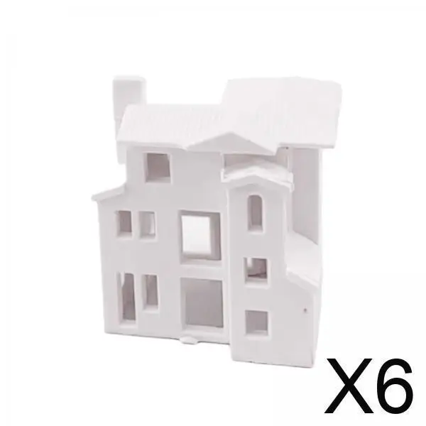 6x1:500 بيت الدمى فيلا منزل مصغر، حلي طاولة ركن القطارات، حلي مشهد منزل صغير للشارع المعماري