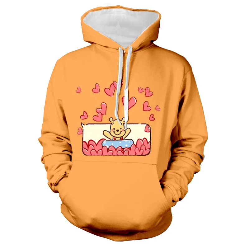 

Streetwear Hoodie Men's Fall Long Sleeve Harajuku Disney Donald Duck and Winnie the Pooh Brand 3D Printed Casual Sweatshirt