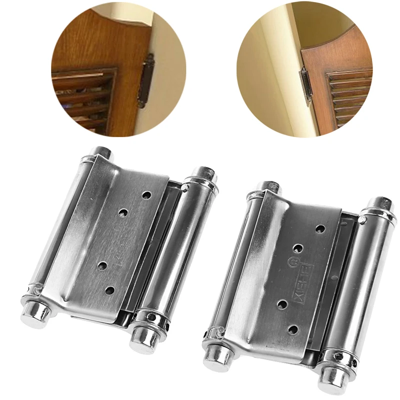 

2Pcs 3" Inch Stainless Steel Double Action Spring Hinge Saloon Cafe Door Swing Dropship