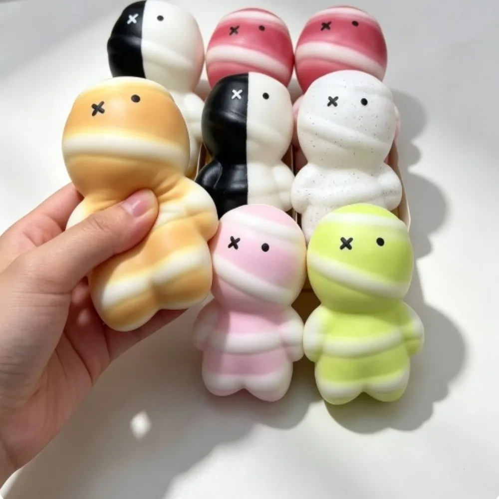 Sensory Toy Soft Mummy Squishy Toy Moist Pressable Mummy Squeezable Toy Funny Cute Mummy Slow Rebound Toy Adults