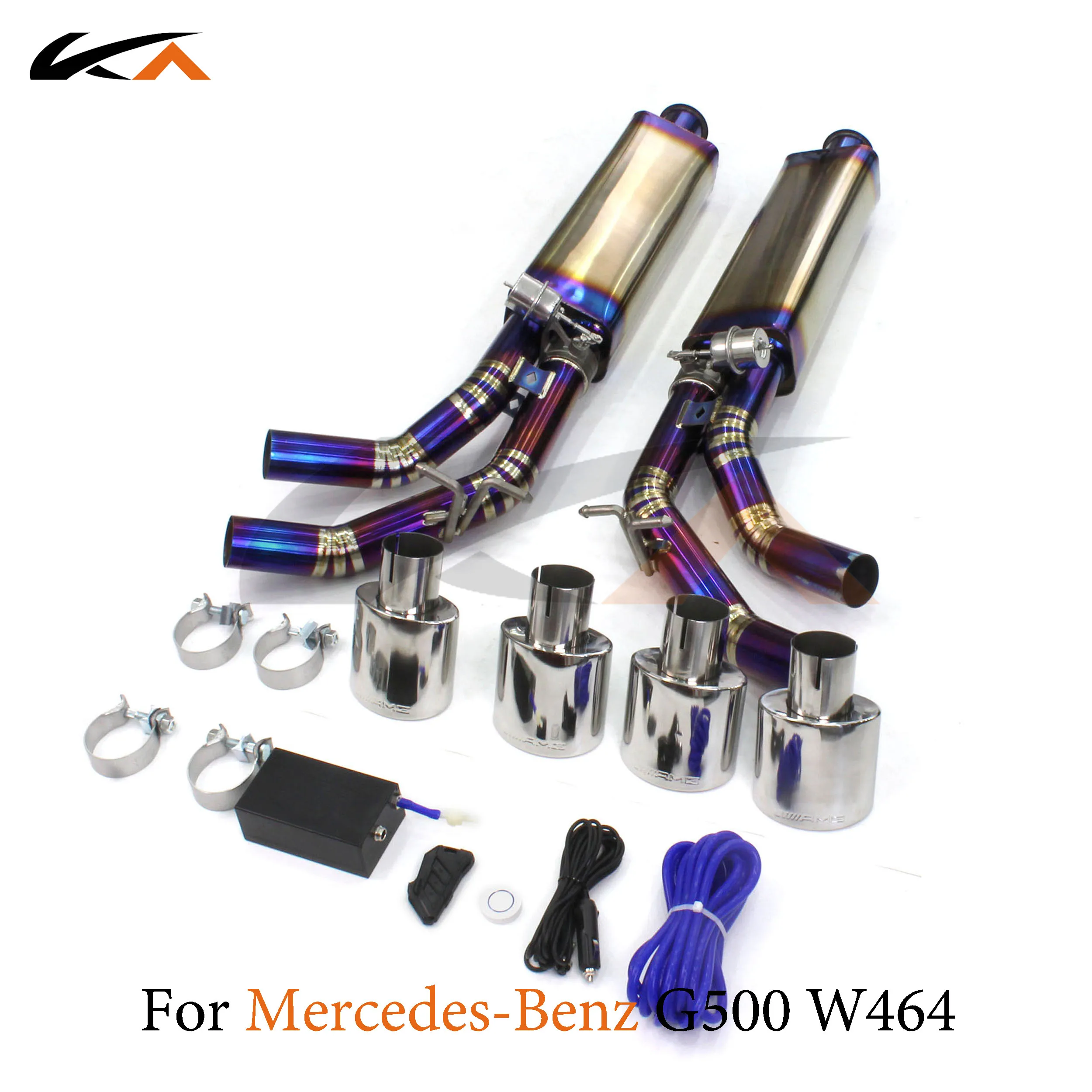 KA Tuning exhaust system titanium alloy catback for Mercedes-Benz G500 W464 rear section performance parts muffler valve