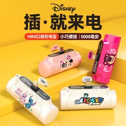 Disney Series Wireless Capsule Stitch Power Bank Mickey Lotso Convenient Pocket Compact Mobile Power Fast Charging Power Bank