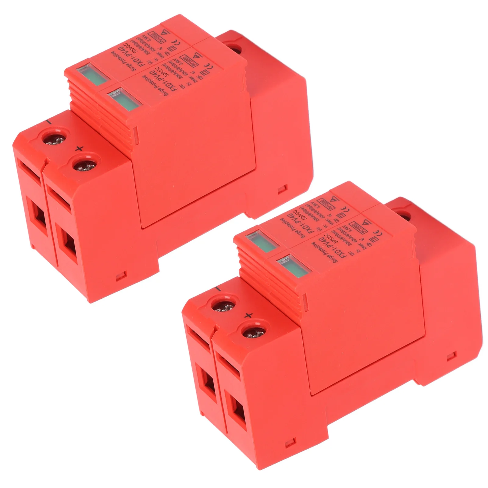 2 قطعة SPD أجهزة الحماية تيار مستمر صواعق الضوئية حامي 2P 40KA FXD1-PV40 DC1000V/750V/500V #5