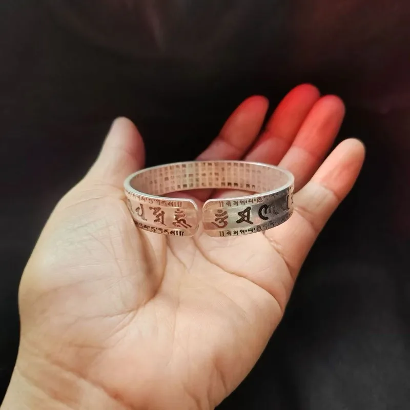 

Handmade classic Tibetan silver bracelet exquisite gift is a friend's holiday party gift