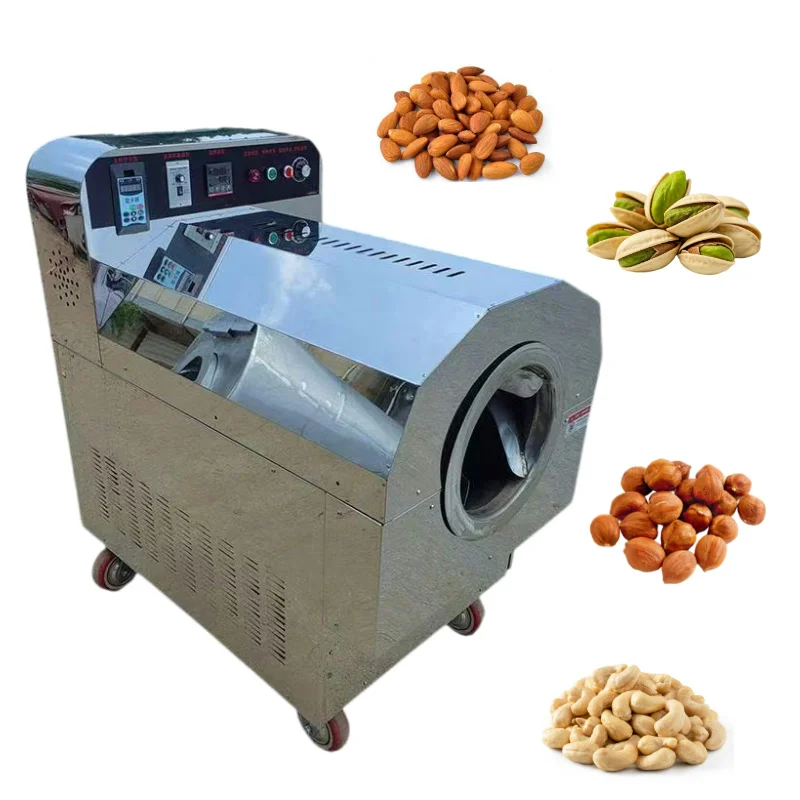 Commercial Efficient Peanuts Seeds Nuts Hazelnut Almond Coffee Bean Roasting Machine Factory Stir-Frying Drying Roaster Machine