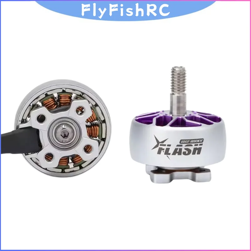 

FlyFishRC Flash 2207 1850KV 6S Brushless Motor Compatible Gemfan 51466 V2 HQ 5inch Propeller for FPV RC Multicopter