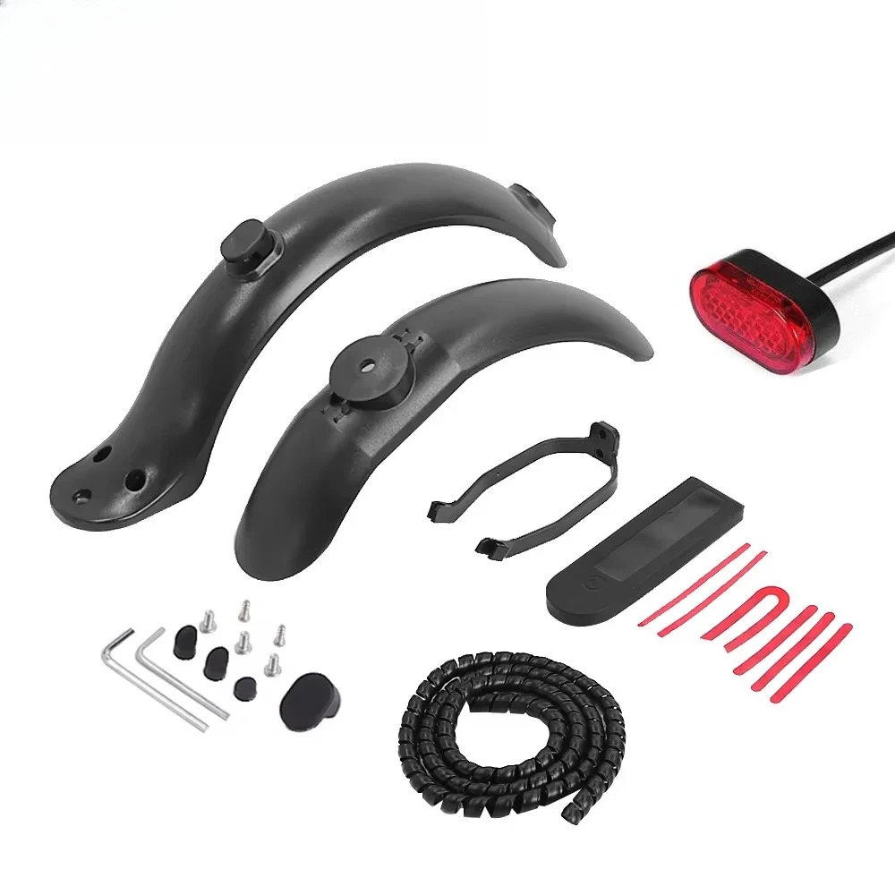 For Xiaomi M365 1S Pro Front Rear Mudguard Winding Protection Cable Spiral Wire Winder Electric Scooter Fender Taillight Parts