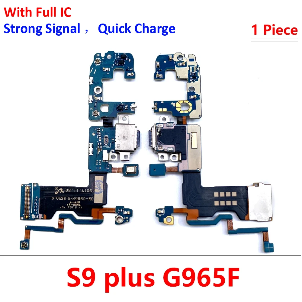 Placa de porta de carregamento USB, conector do cabo flexível, peças do microfone para samsung s9 plus g960f g960u g965f g965u, novo, 5pcs