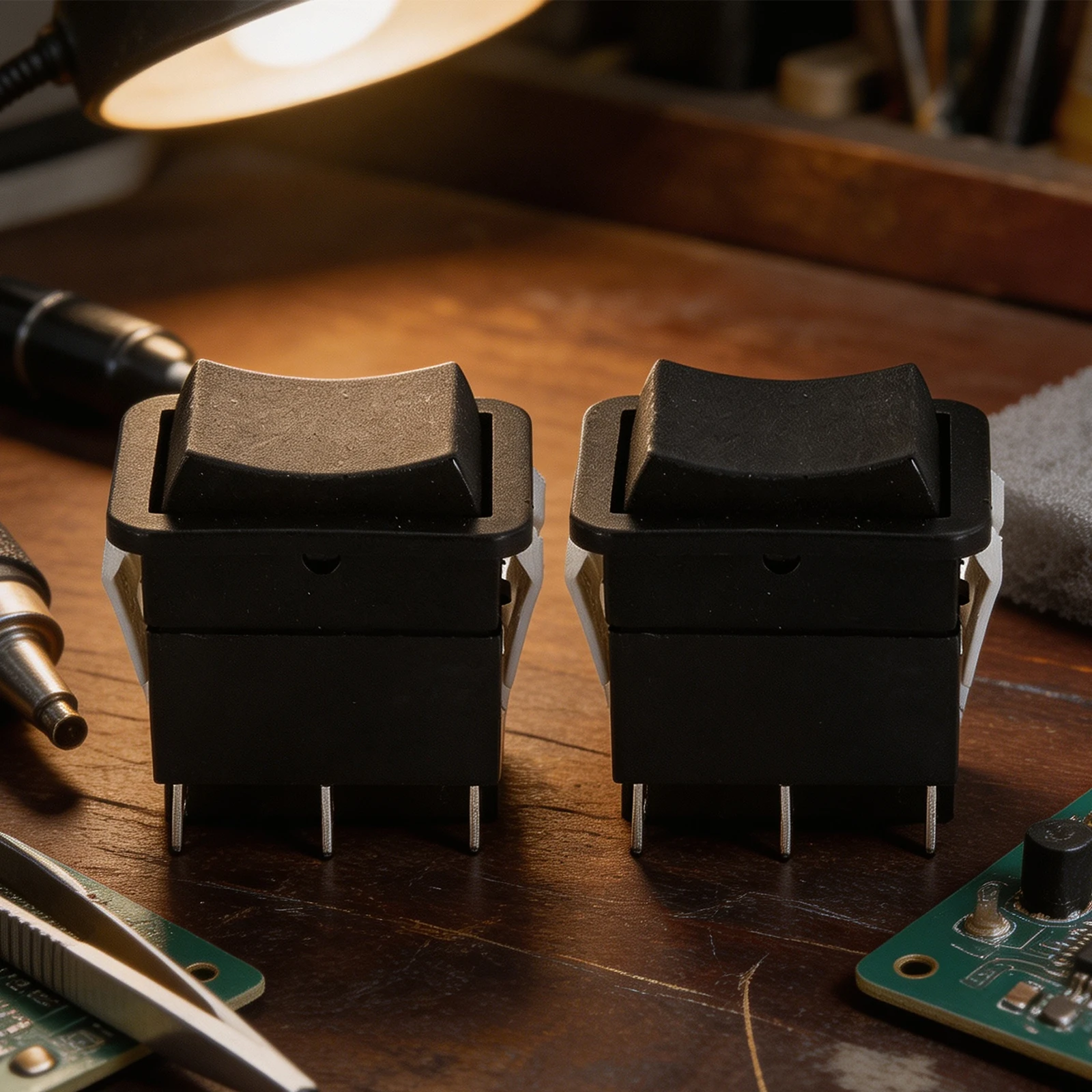 2PCS Pushbutton Rockers Featuring Dependable Operation at Voltage Ratings Between 125 250V and Up to 20A Current Capacity