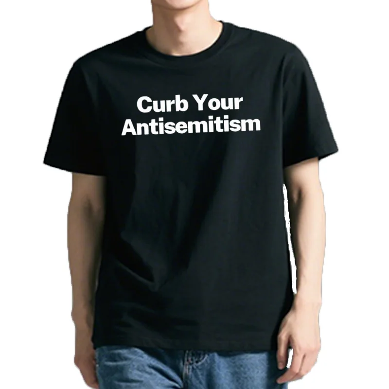 Pure Cotton Unisex T Shirt Curb Your antisemitism Jewish Israel Funny Gift Artwork Tee
