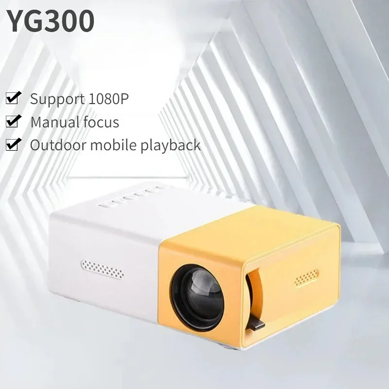 

Мини-проектор YG300, портативный проектор Wi-Fi Smart 1280 720P Full HD, проектор для офиса, домашнего кинотеатра