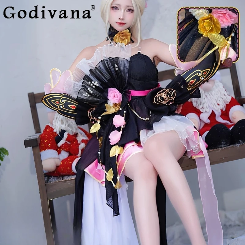 

Uniform Cosplay Costume for Women Halloween Party Carnival Props Dress Set Girls Game Role Play Comic Con Dress Suit