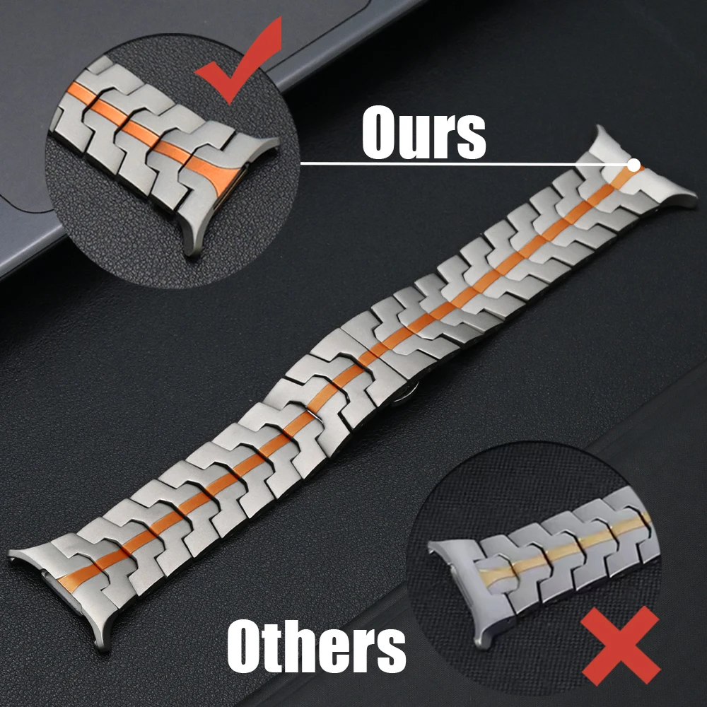 Samsung Galaxy Watch Ultra 2025 メンズ用チタンバンド、高級メタルストラップ、Samsung Galaxy Ultra 7、Galaxy Ultra 47MM対応