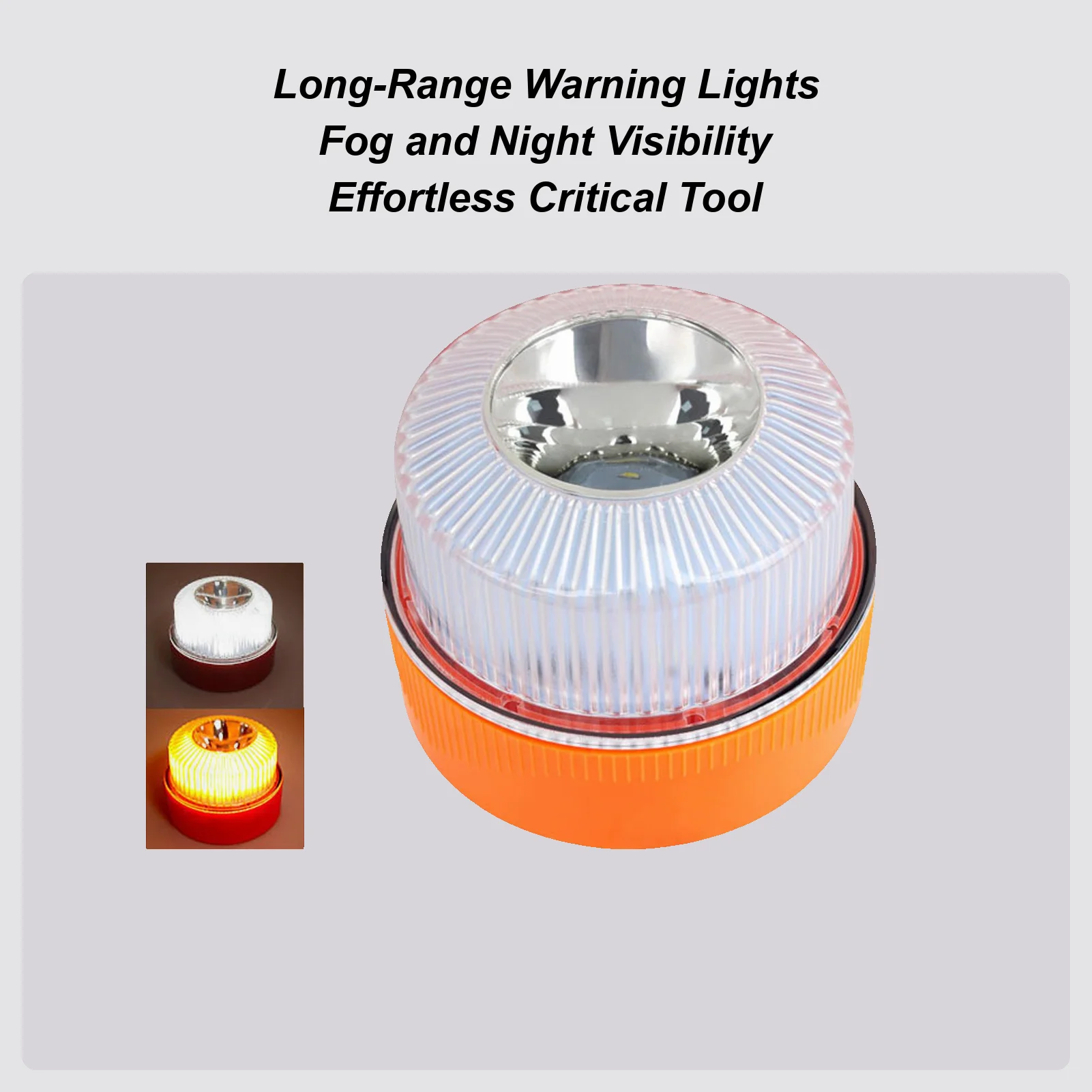 

Strobe Light LED Magnetic Double-Mode Auto Accessories with Battery Amber Strobe Lights for Trailer Tow Service Work Motorcycle