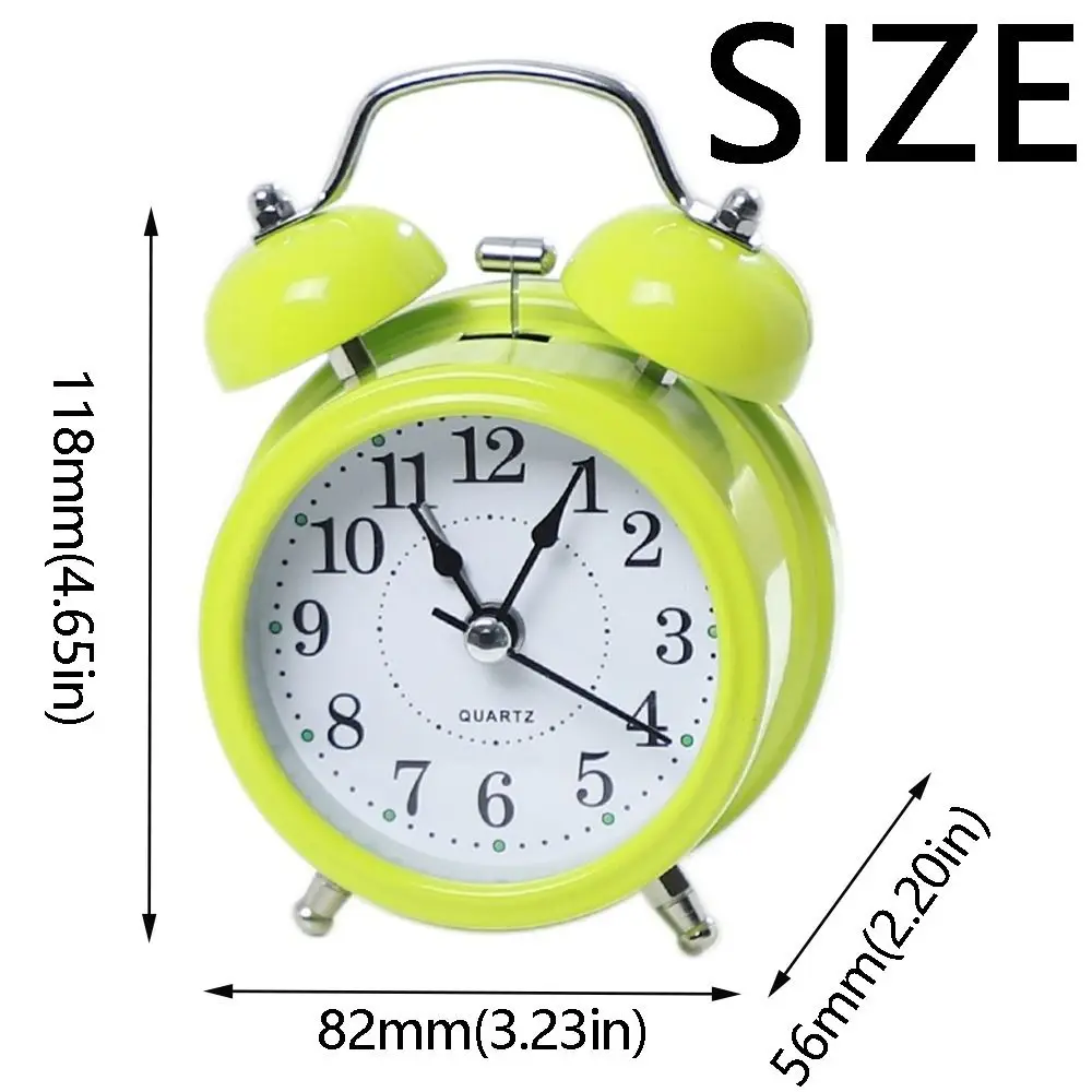 Creative Classical Alarm Clock Super Loud 3in Retro Alarm Clock with Night Light Mute Type Silent Table Clock Clock Ornament