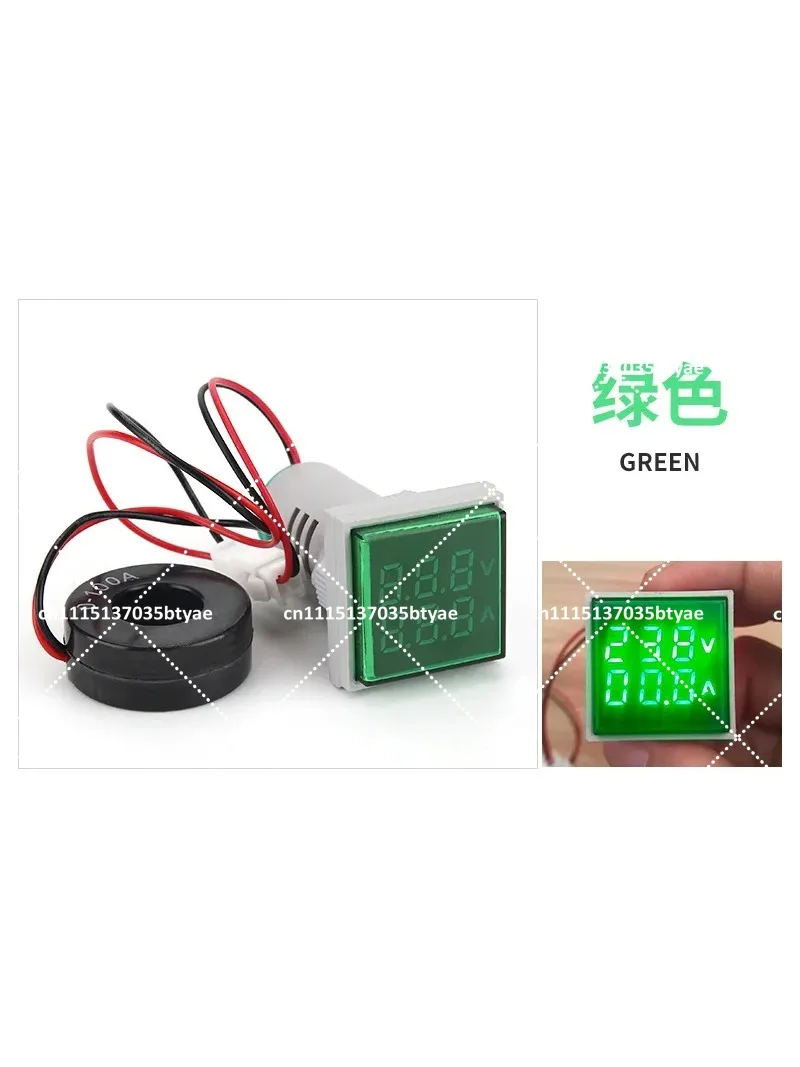 AC 380V Digital Display Voltmeter Ammeter Dual Display, LED Indicator Light, Dual Purpose Meter
