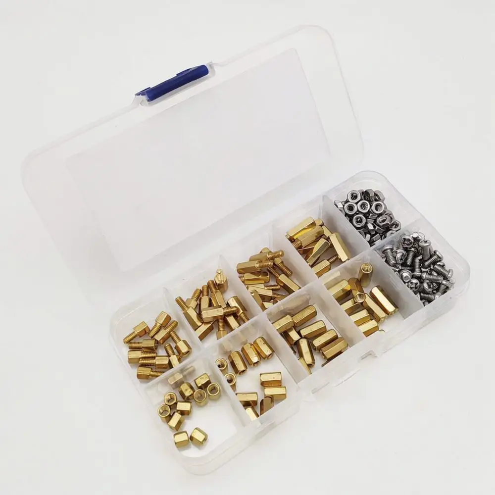 Brass Hexagonal Spacer Standoff Kit M2 5 M3 Threaded Pillar Nut Screw Set For Electronics Repair Support Hardware