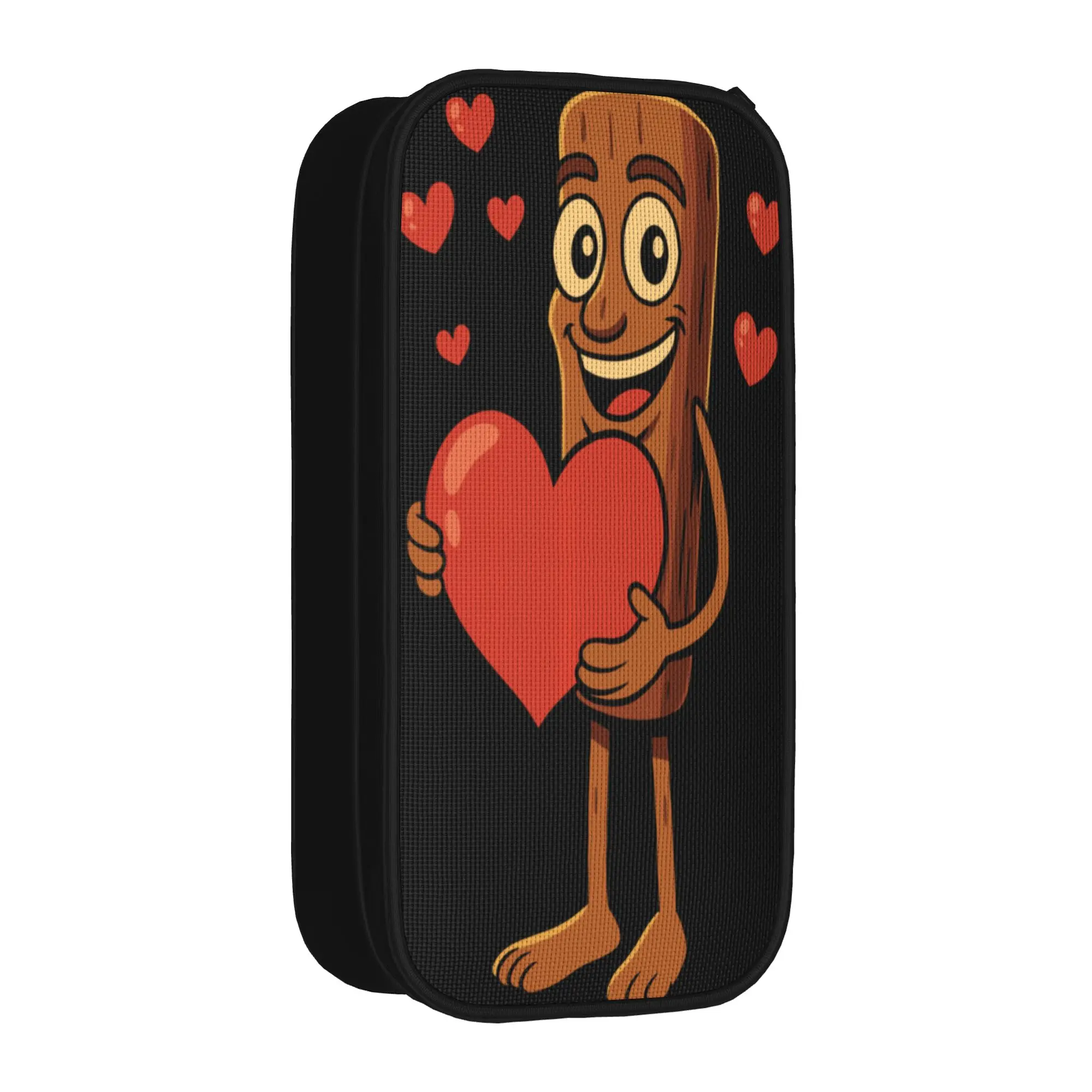 Italian Brainrot Valentines Day Tung Sahur Boys Pencil Case Large Pen Box Students Canvas School Pencil Cases Custom Supplies