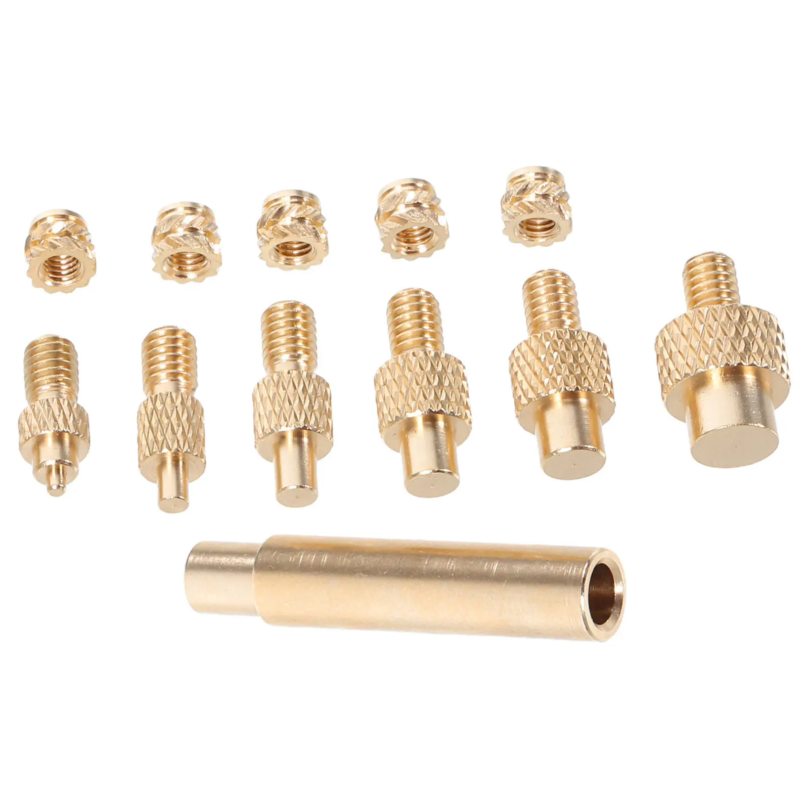 

1Set Copper Heat Set Insert Kit for 3D Printers Knurled Thread Inserts Heat Insert Press Tool Easy Install Stable Printing