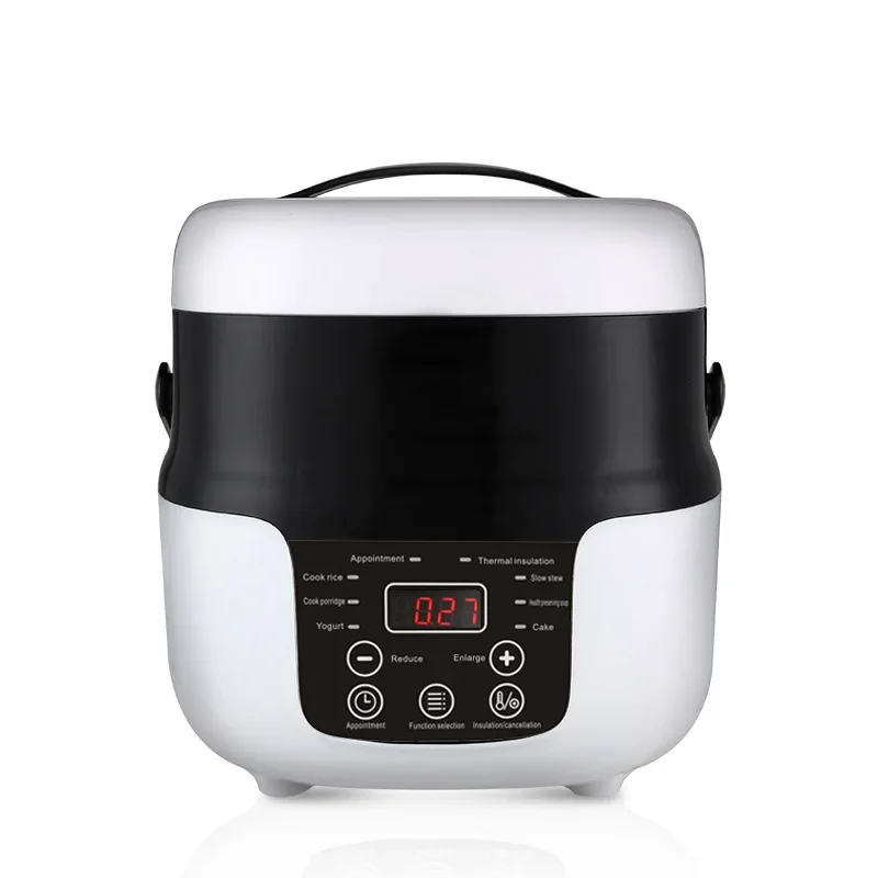 l 12V/24V Electric Pressure Cooking Pot Car Truck Smart Noodles Soup Porridge Rice Cooker Stew Food Steamer Warmer Meal Heater