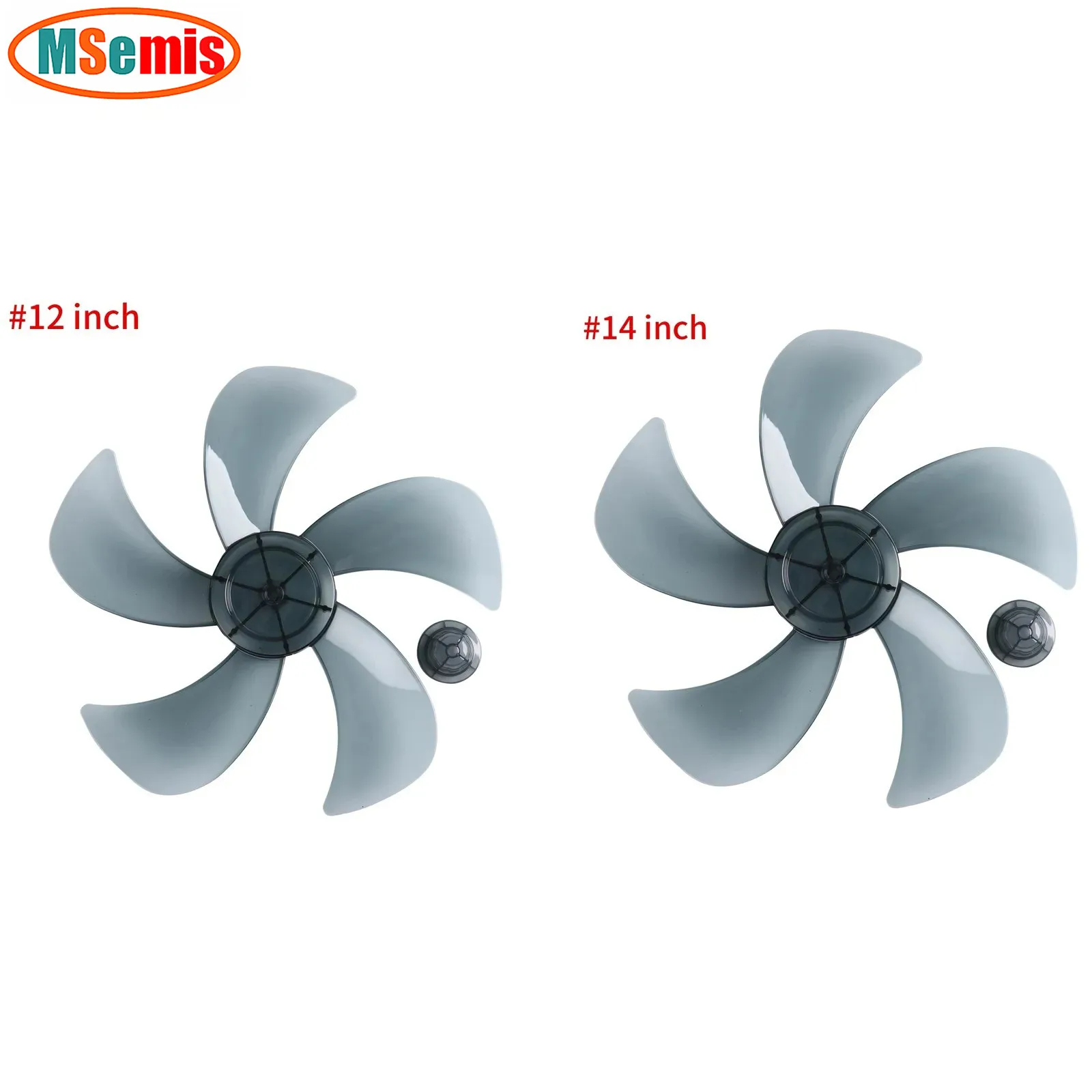 

12/14 Inch Household Fan Blade Electric Table Fanner 5 Leaves Plastic Blade+Nut Cover Silence Blades for General Fan Accessories