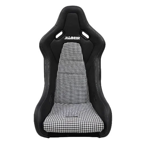 

9017 New Design Universal Glass Fiber Back leather Black/White Mat Bucket Racing Car Seat