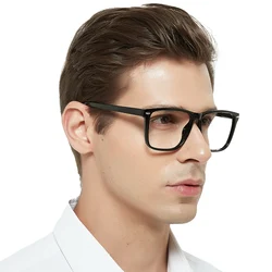 Lunettes de Lecture Presbytes Carrées pour Homme, Grande Monture, + 1 1.25 1.5 1.75 2 2.25 2.5 3