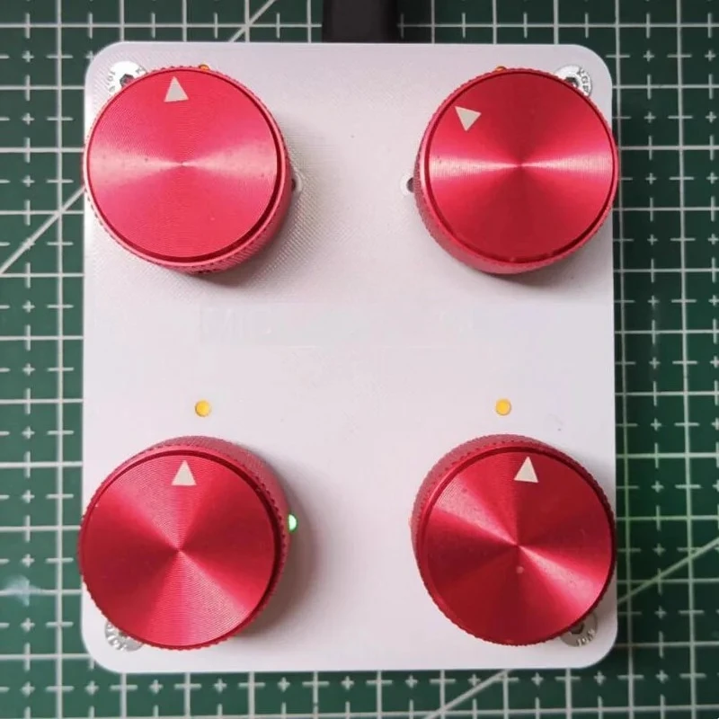 Precise Rotary Encoder for Music Production Software, 4 Knob MIDI Controller with Customizable CC Mapped USB-C Interface