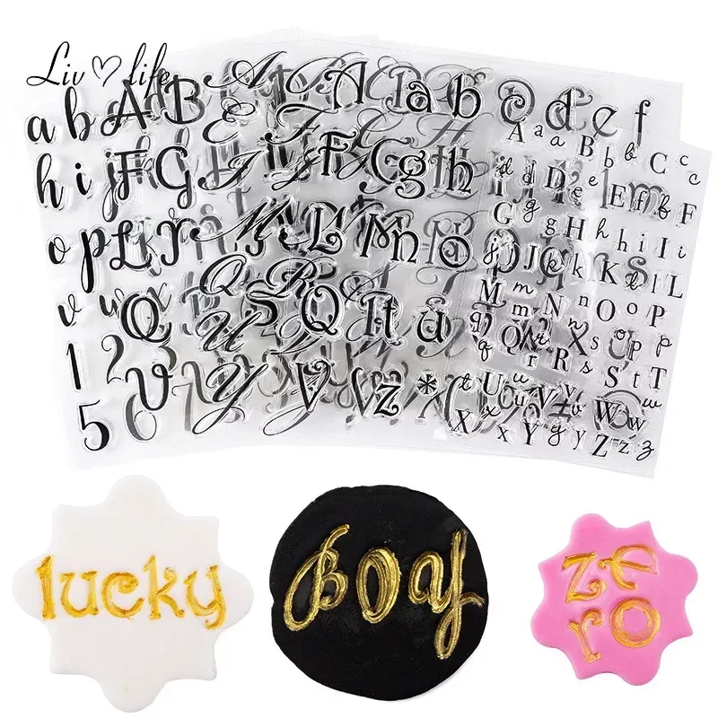 Stamps for Cookies Letters Cake Sweet Letters Stamp Decorating Tools Fondant Embossing DIY Alphabet Cutter Pastry Accessories