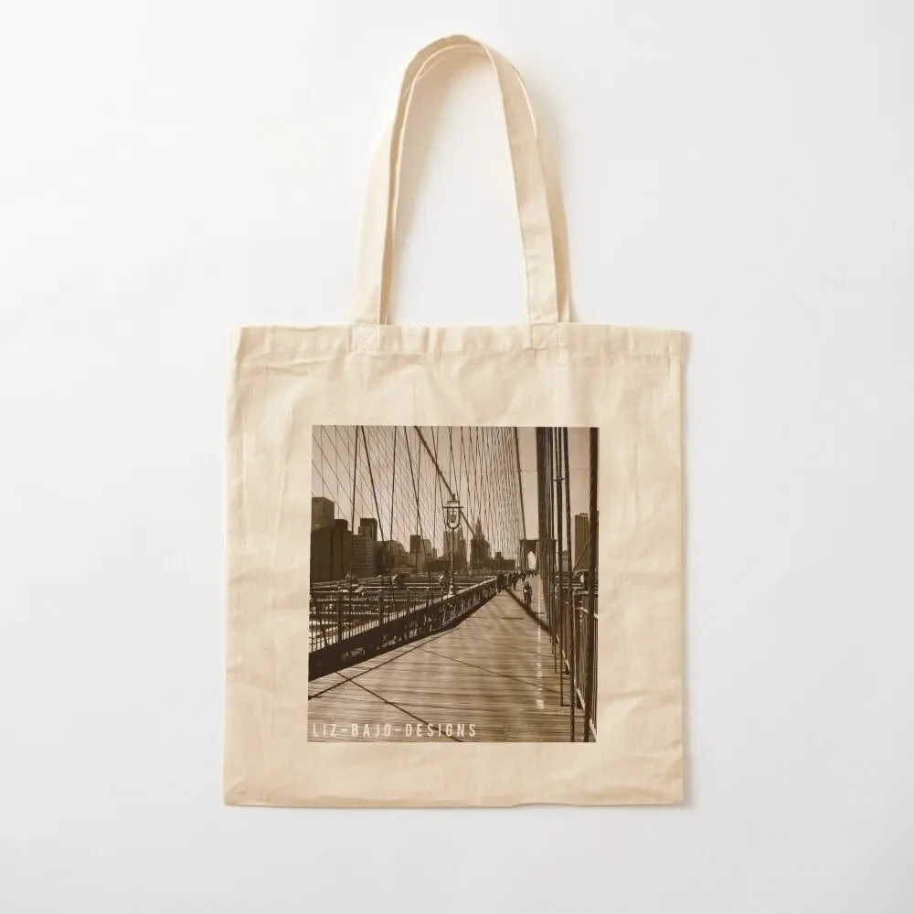 

Brooklyn Bridge (Bike Rider) Tote Bag tote university bags cloth bags Canvas stote