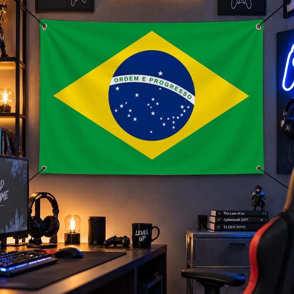 Country B-Brazil Flags Personalized Flag Room Dorm Camping Picnic Garage Bar Indoor Outdoor Wall Decor