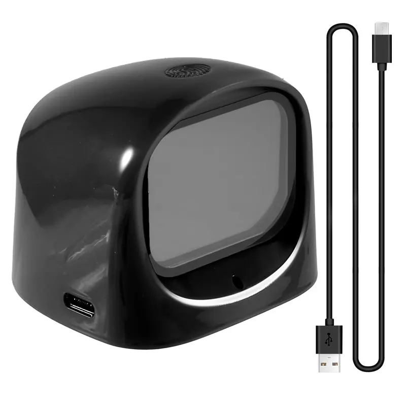 AA08-Mangogo Car Robot Wifi Interactive Features Trendy Companion Emotion Display Car Ornaments Decorations Black
