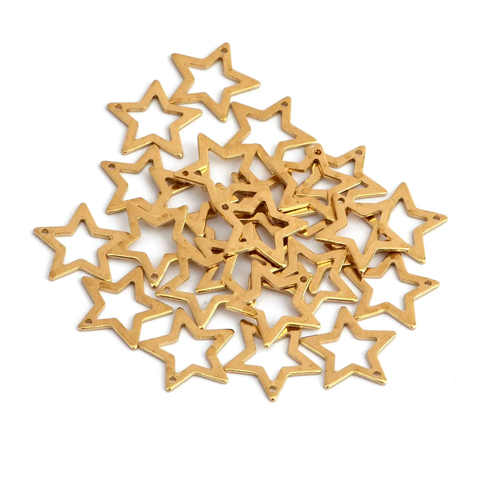 

500PCS Mini Hollow Pentacle Star Charm Pendants 9.5x9.5mm Blank No Plated DIY Jewelry Earrings Handicrafts Accessories Supplies