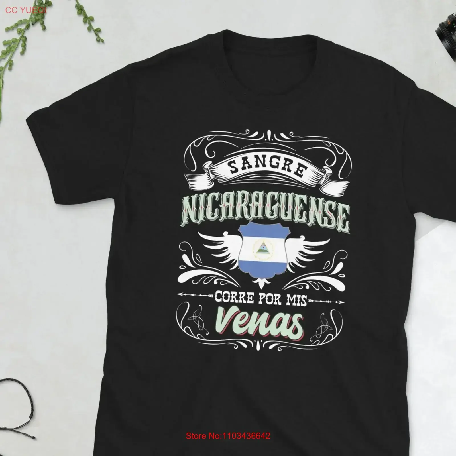 Camiseta vintage da Nicarágua com estampa gráfica de sangue nicaraguense que corre por minhas veias, unissex, com lavagem vintage.